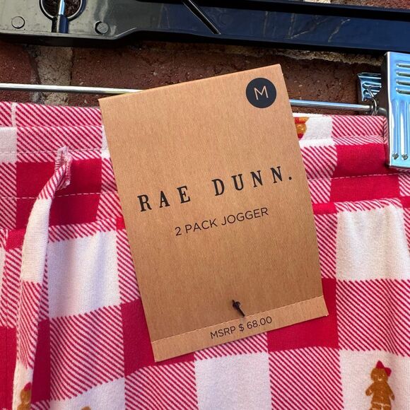 RAE DUNN $68 Women's 2-Pack Jogger Pants Christmas medium New - Picture 2 of 9